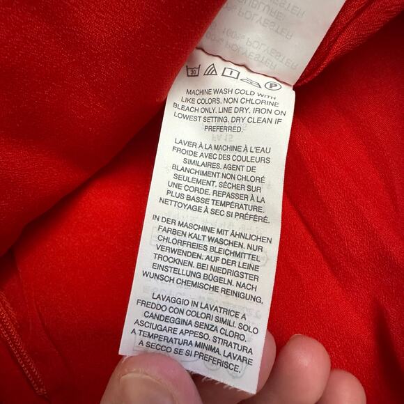 J.Crew Red Flounce Mini Skirt Women’s Size 2 Fit & Flare A-Line Hem - Picture 8 of 9